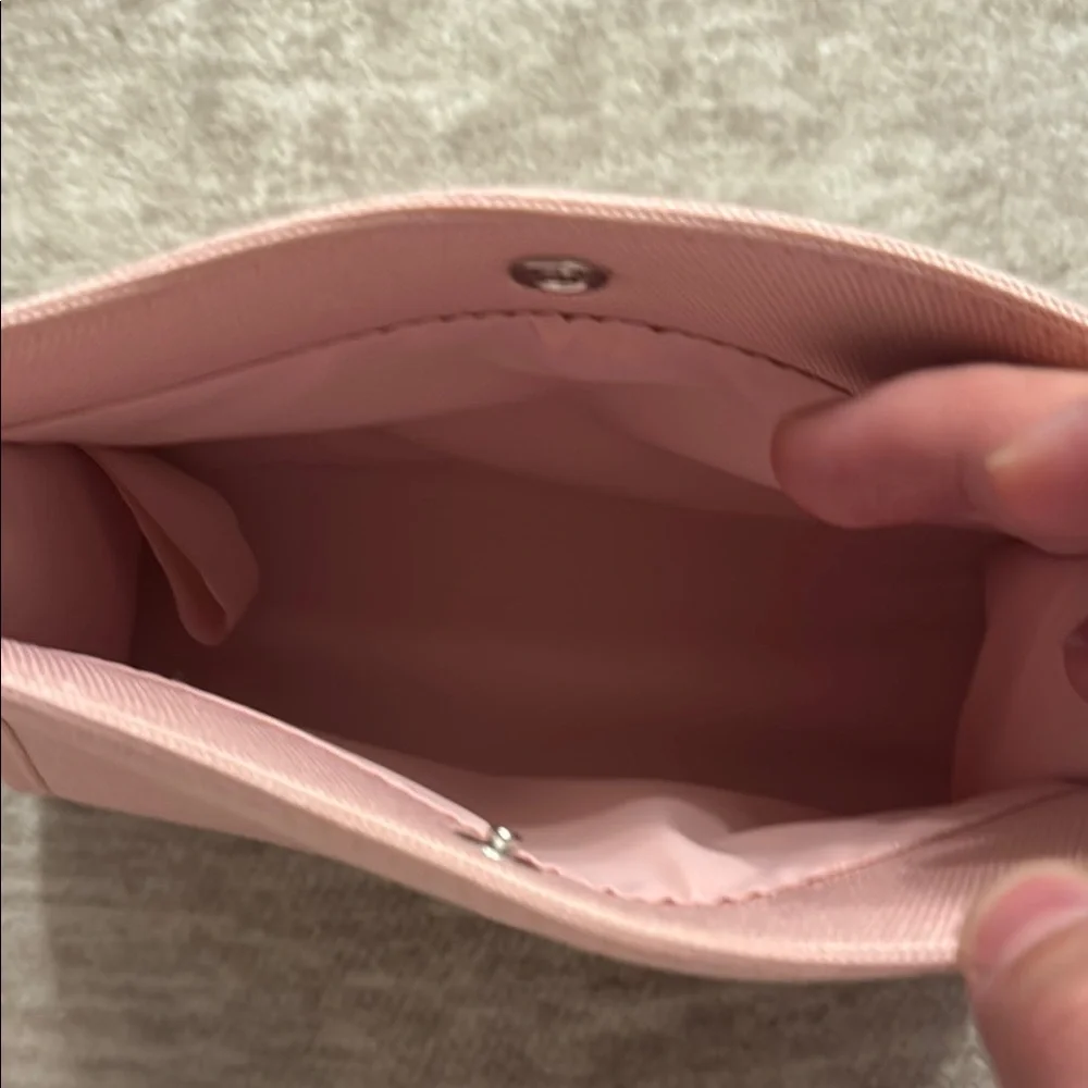 Dior Pink Leather Wallet with Embossed Logo(very cute size)